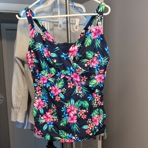 Lands' End Navy Blue Tank Top